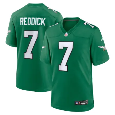 Men's Philadelphia Eagles Haason Reddick Kelly Green Alternate Game Jersey 01