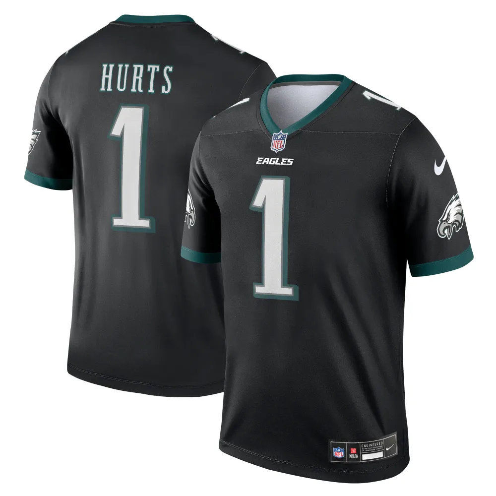 Men's Philadelphia Eagles Jalen Hurts Black Legend Jersey