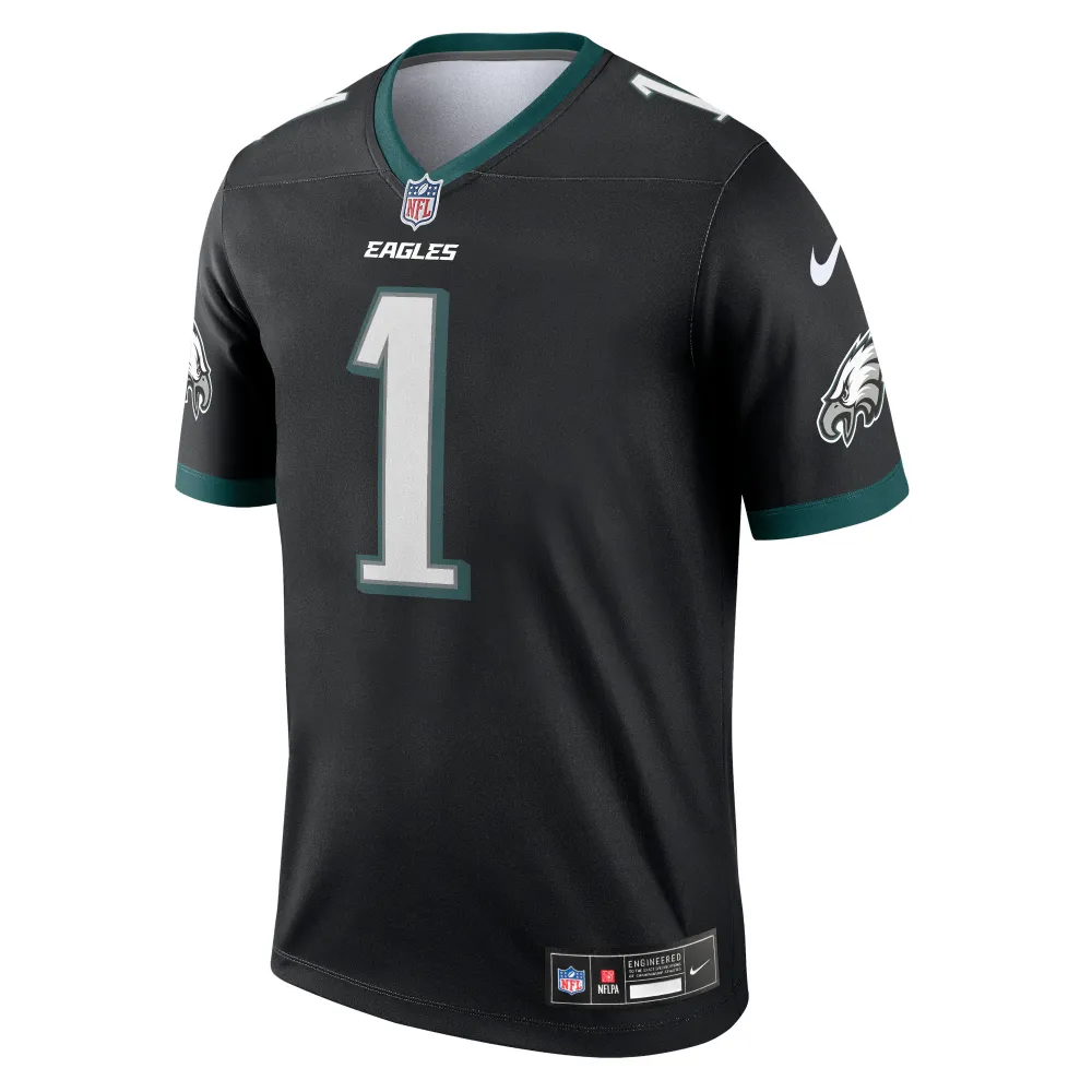 Men's Philadelphia Eagles Jalen Hurts Black Legend Jersey