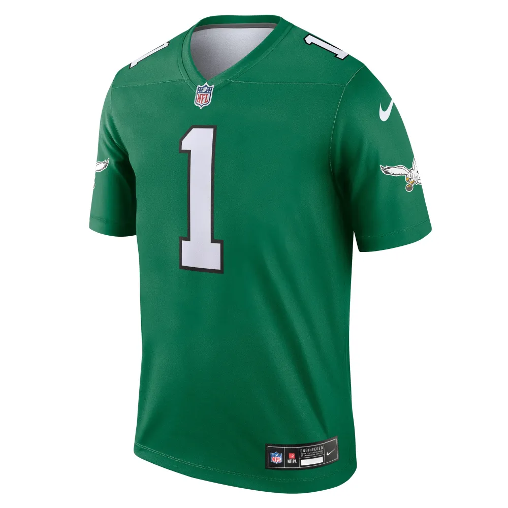 Men's Philadelphia Eagles Jalen Hurts Kelly Green Alternate Legend Player Jersey