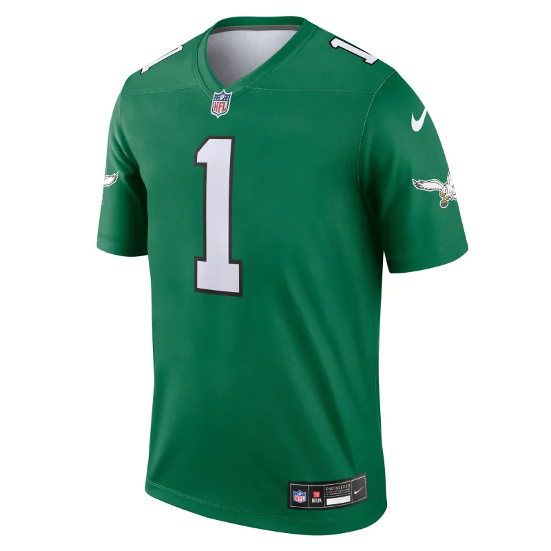 Men's Philadelphia Eagles Jalen Hurts Kelly Green Alternate Legend Player Jersey