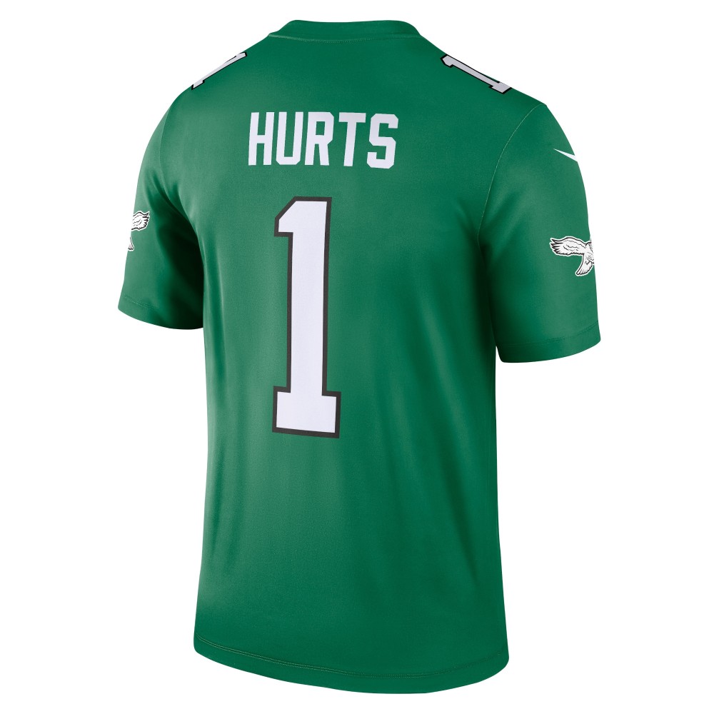 Men's Philadelphia Eagles Jalen Hurts Kelly Green Alternate Legend Player Jersey