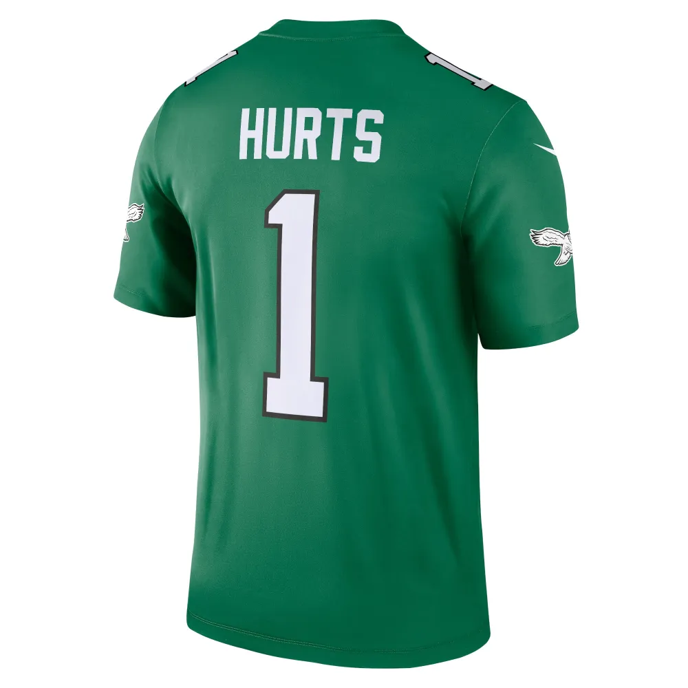 Men's Philadelphia Eagles Jalen Hurts Kelly Green Alternate Legend Player Jersey