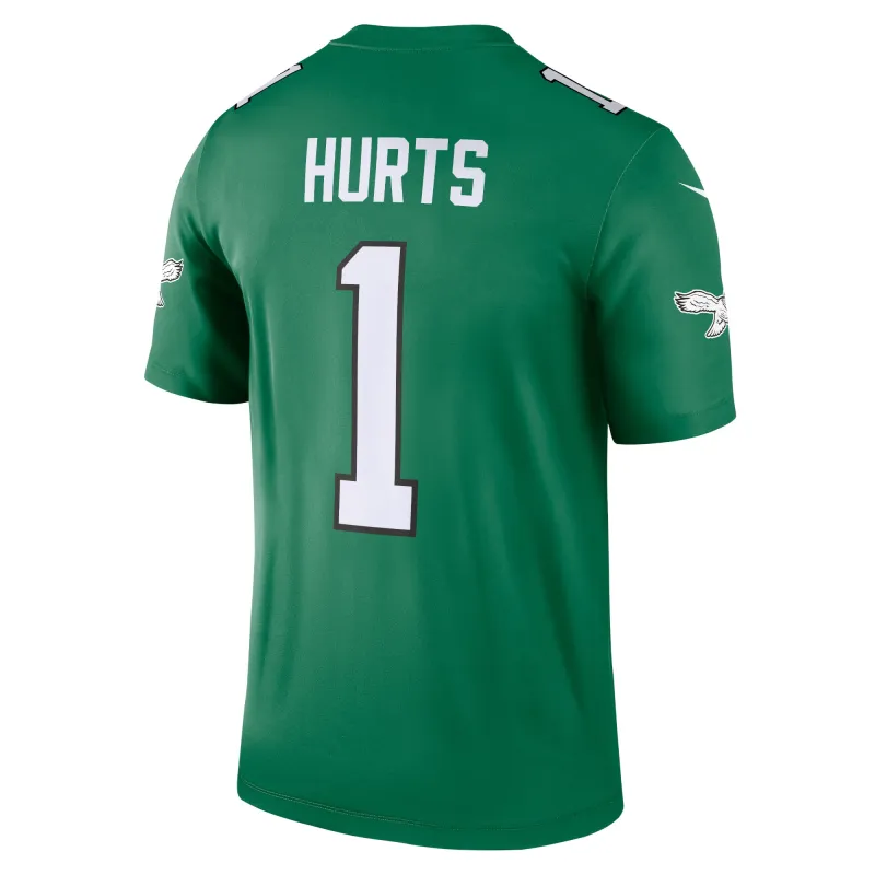 Men's Philadelphia Eagles Jalen Hurts Kelly Green Alternate Legend Player Jersey