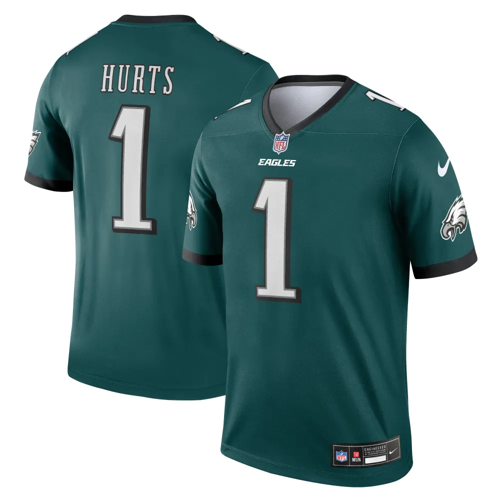 Men's Philadelphia Eagles Jalen Hurts Midnight Green Legend Jersey