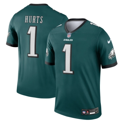 Men's Philadelphia Eagles Jalen Hurts Midnight Green Legend Jersey 01