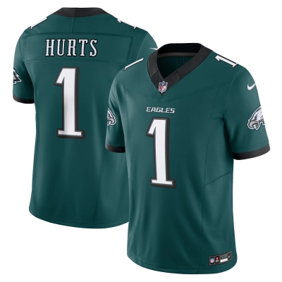 Men's Philadelphia Eagles Jalen Hurts Midnight Green Vapor F.U.S.E. Limited Jersey 01