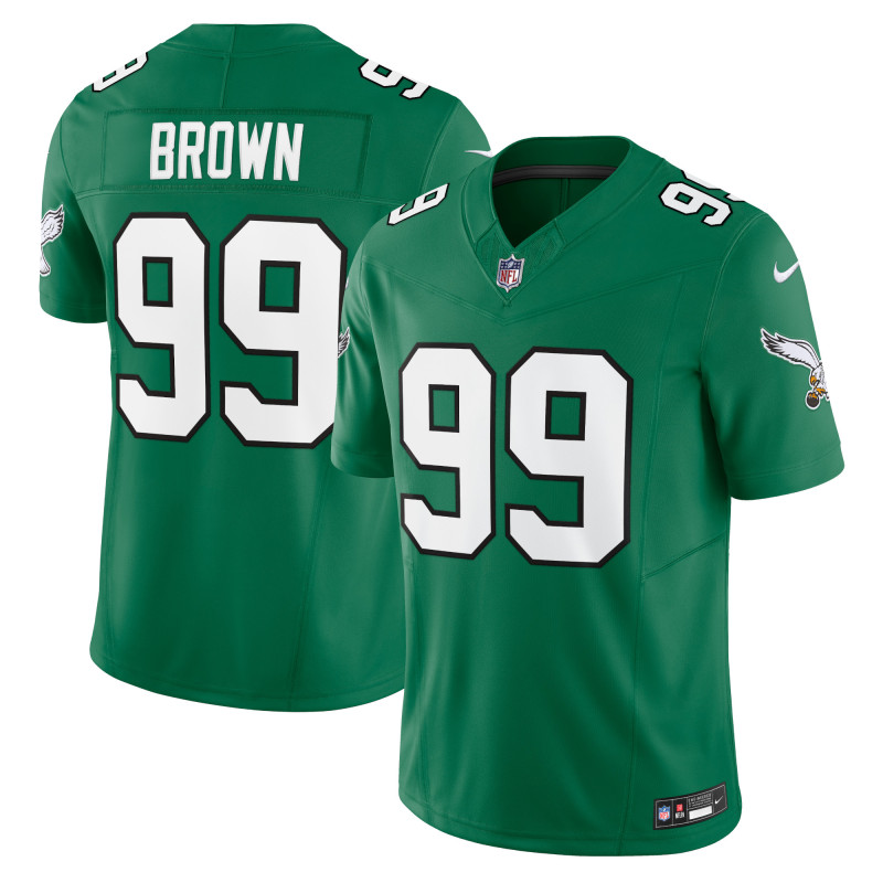 Men's Philadelphia Eagles Jerome Brown Kelly Green Alternate Vapor F.U.S.E. Limited Jersey