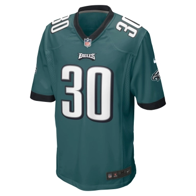Men's Philadelphia Eagles Justin Evans Midnight Green Game Player Jersey 02