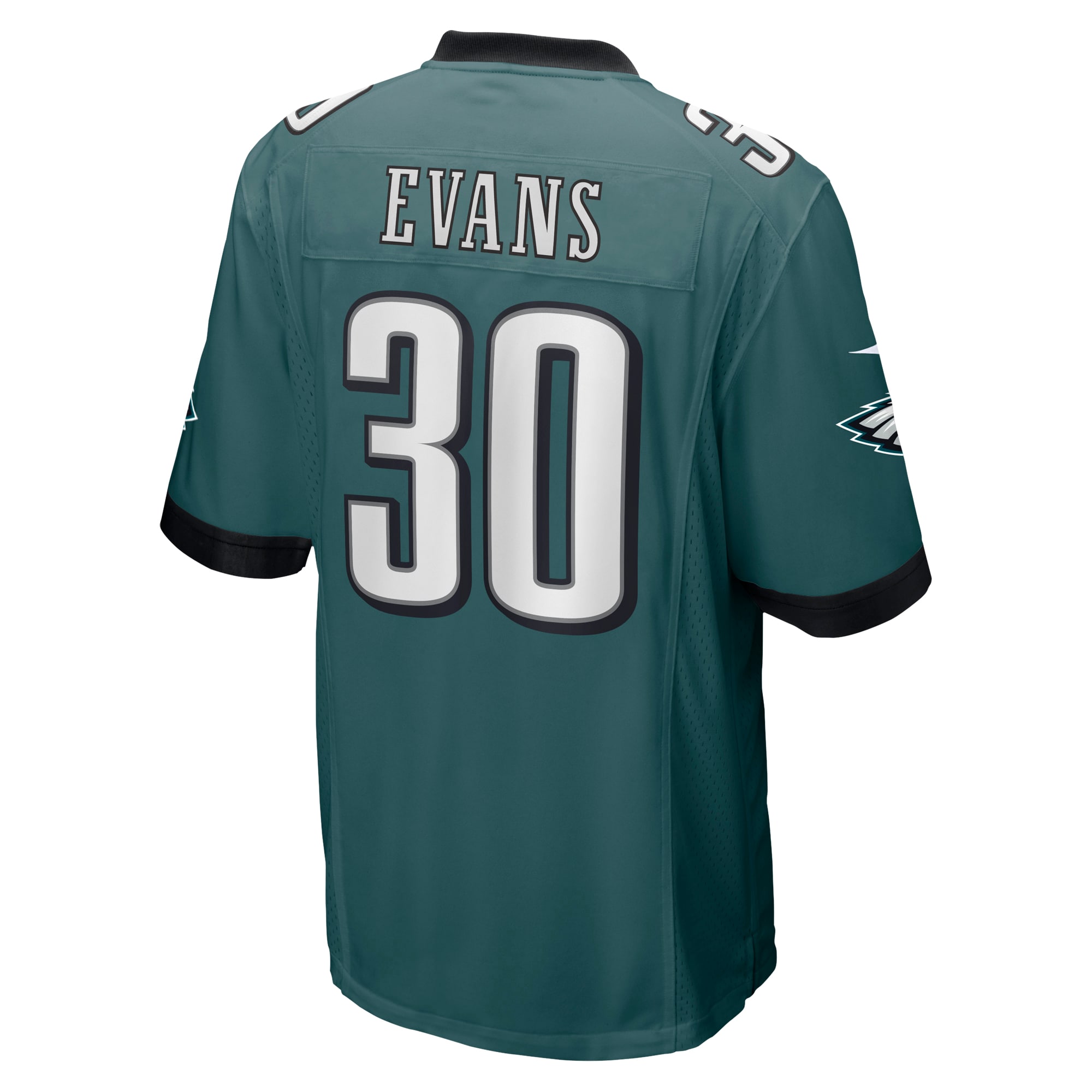 Men's Philadelphia Eagles Justin Evans Midnight Green Game Player Jersey