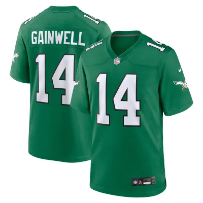 Men's Philadelphia Eagles Kenneth Gainwell Kelly Green Alternate Game Jersey 01