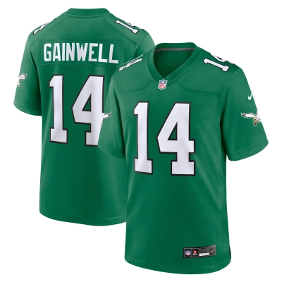 Men's Philadelphia Eagles Kenneth Gainwell Kelly Green Alternate Game Jersey 01