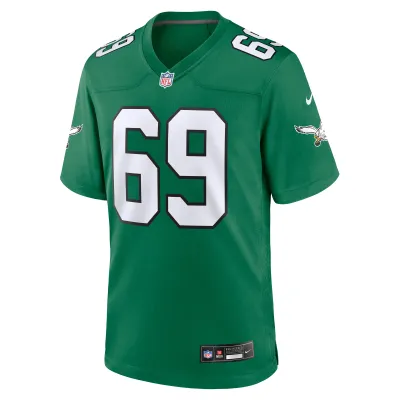 Men's Philadelphia Eagles Landon Dickerson Kelly Green Alternate Game Jersey 02