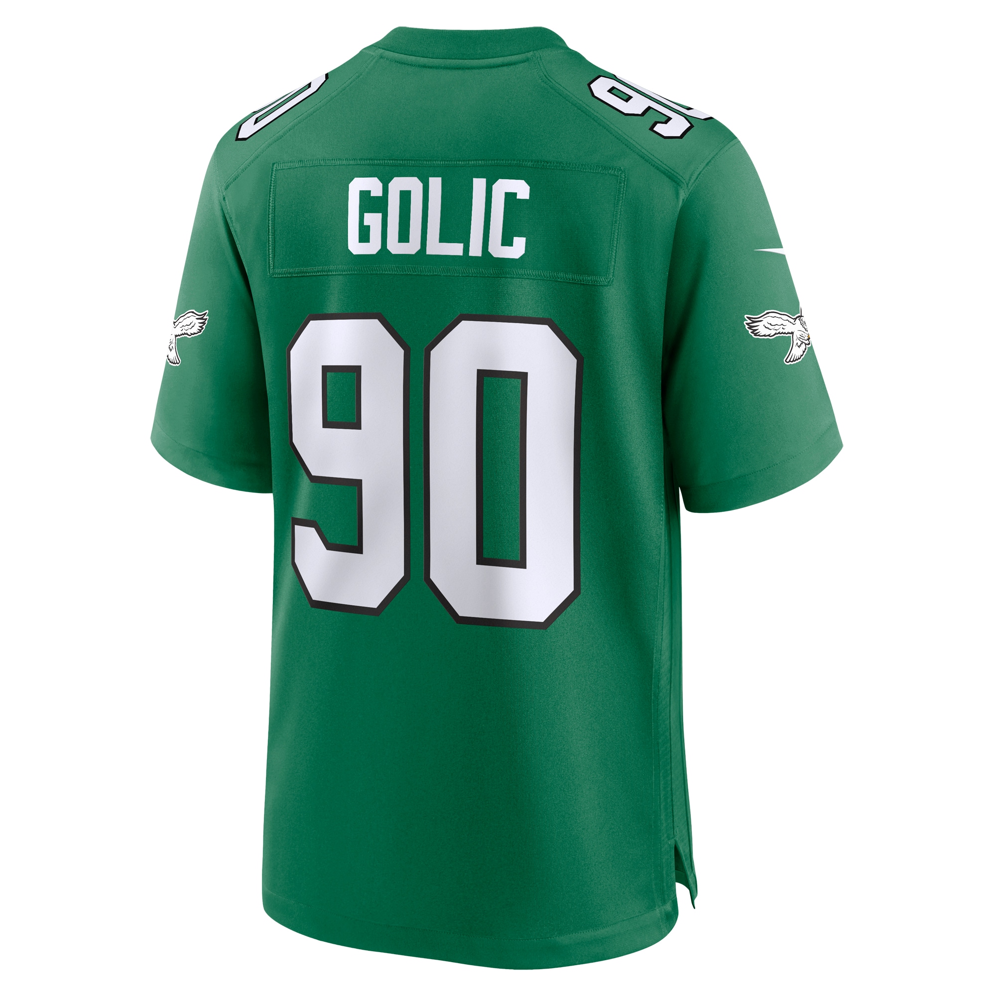 Men's Philadelphia Eagles Mike Golic Kelly Green Alternate Game Jersey