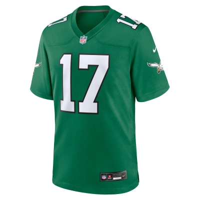 Men's Philadelphia Eagles Nakobe Dean Kelly Green Alternate Game Jersey 02