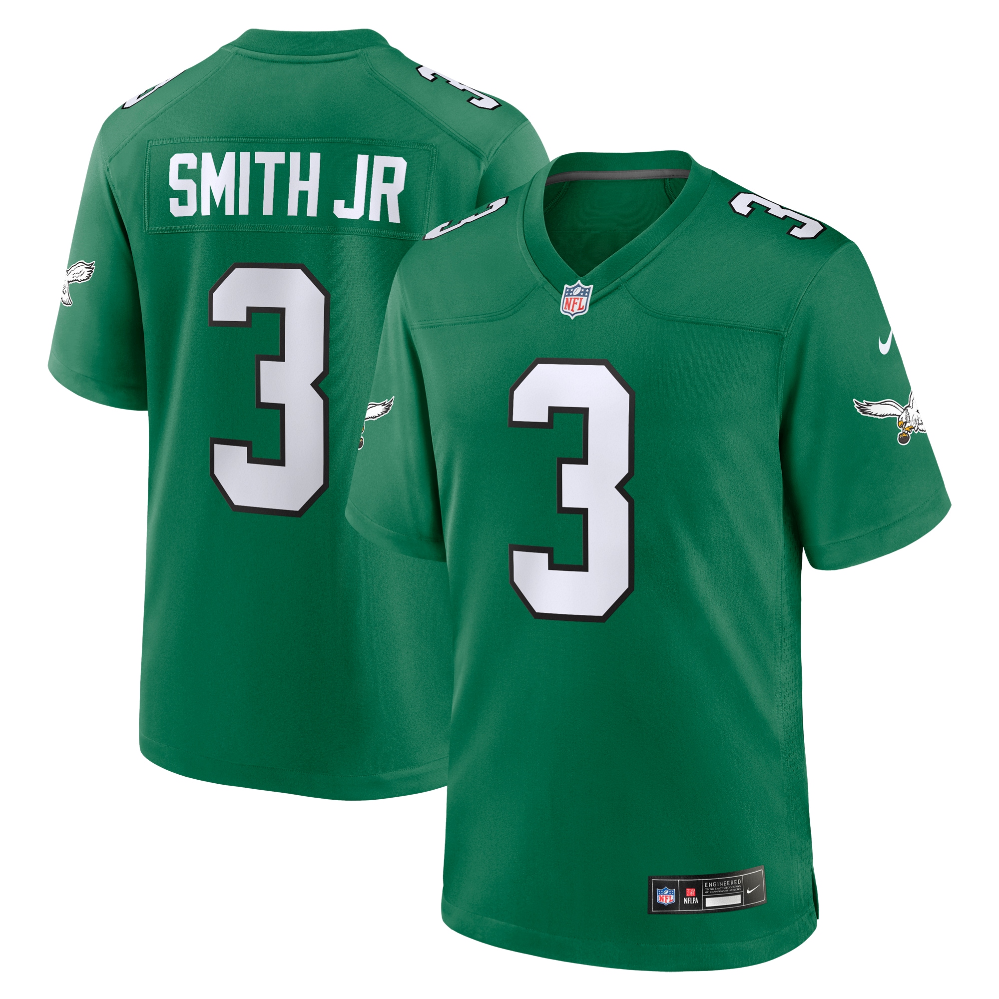 Men's Philadelphia Eagles Nolan Smith Kelly Green Alternate Game Jersey