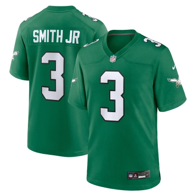 Men's Philadelphia Eagles Nolan Smith Kelly Green Alternate Game Jersey 01