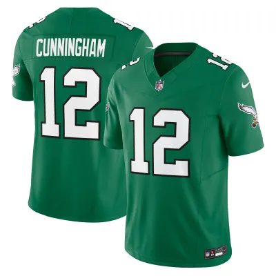 Men's Philadelphia Eagles Randall Cunningham Kelly Green Alternate Vapor F.U.S.E. Limited Jersey 01
