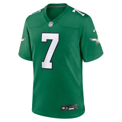 Men's Philadelphia Eagles Ron Jaworski Kelly Green Alternate Game Jersey 02