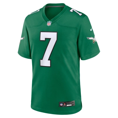 Men's Philadelphia Eagles Ron Jaworski Kelly Green Alternate Game Jersey 02
