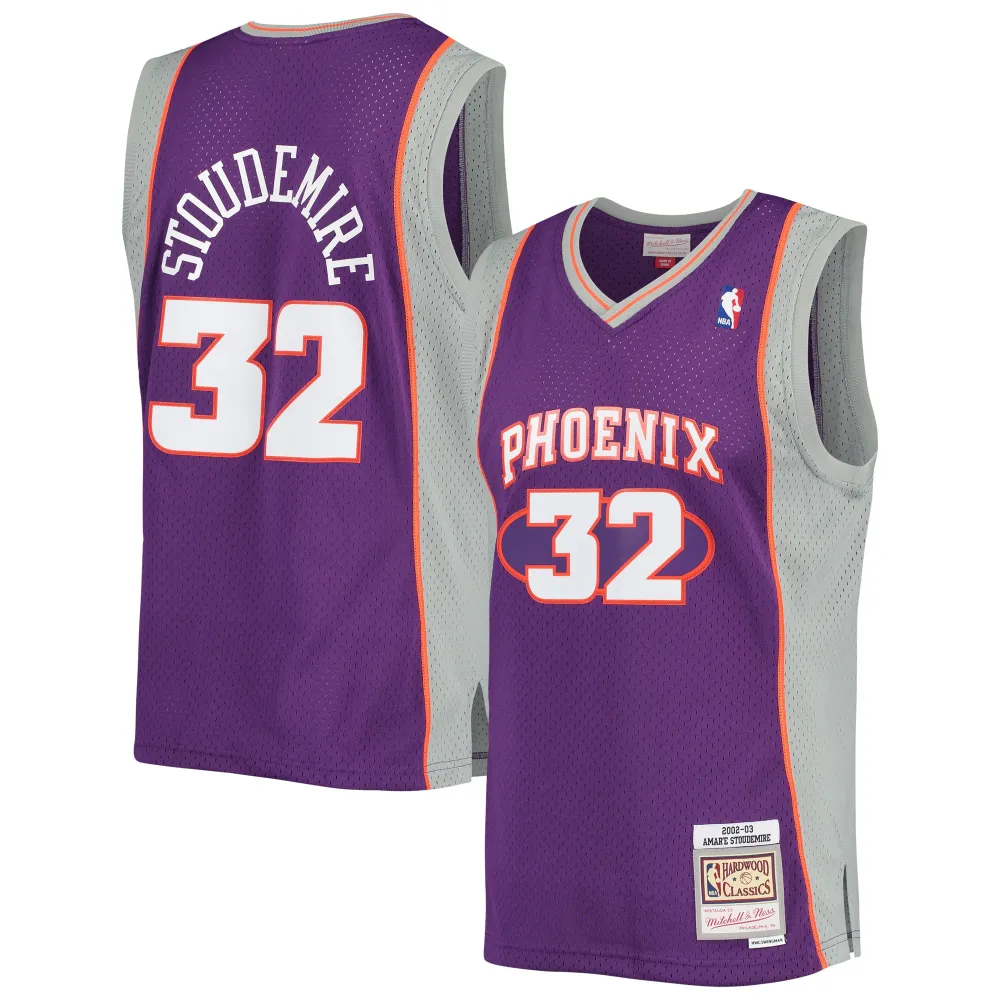 Men's Phoenix Suns Amar'e Stoudemire Purple 2001/02 Hardwood Classics Swingman Jersey