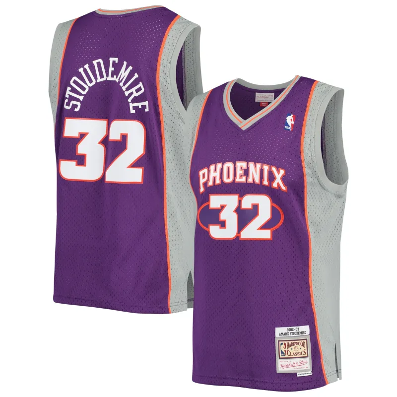 Men's Phoenix Suns Amar'e Stoudemire Purple 2001/02 Hardwood Classics Swingman Jersey