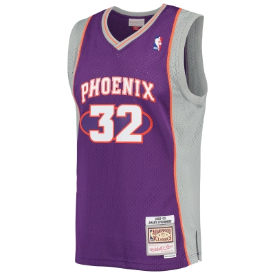 Men's Phoenix Suns Amar'e Stoudemire Purple 2001/02 Hardwood Classics Swingman Jersey 02