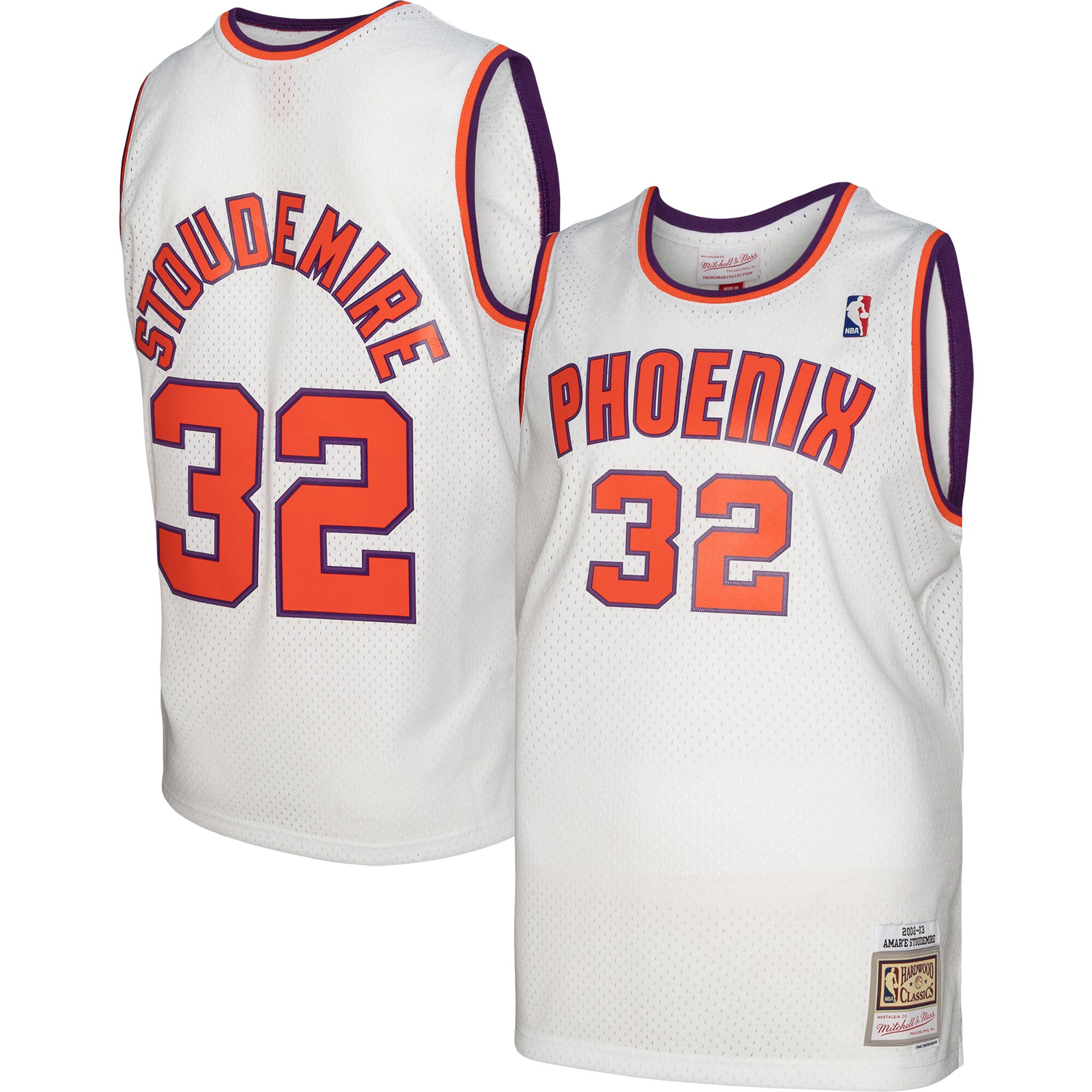 Men's Phoenix Suns Amar'e Stoudemire White 2001/02 Hardwood Classics Swingman Jersey