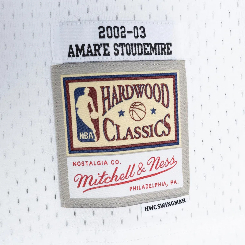 Men's Phoenix Suns Amar'e Stoudemire White 2001/02 Hardwood Classics Swingman Jersey