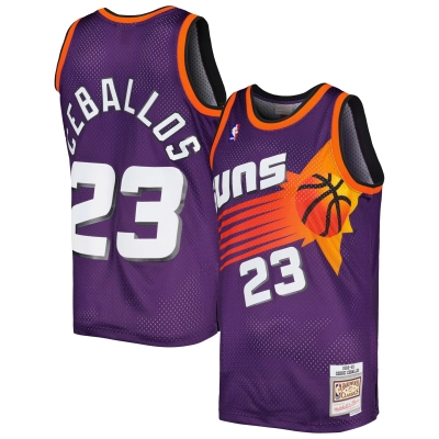 Men's Phoenix Suns Cedric Ceballos Purple 1992/93 Hardwood Classics Swingman Jersey 01