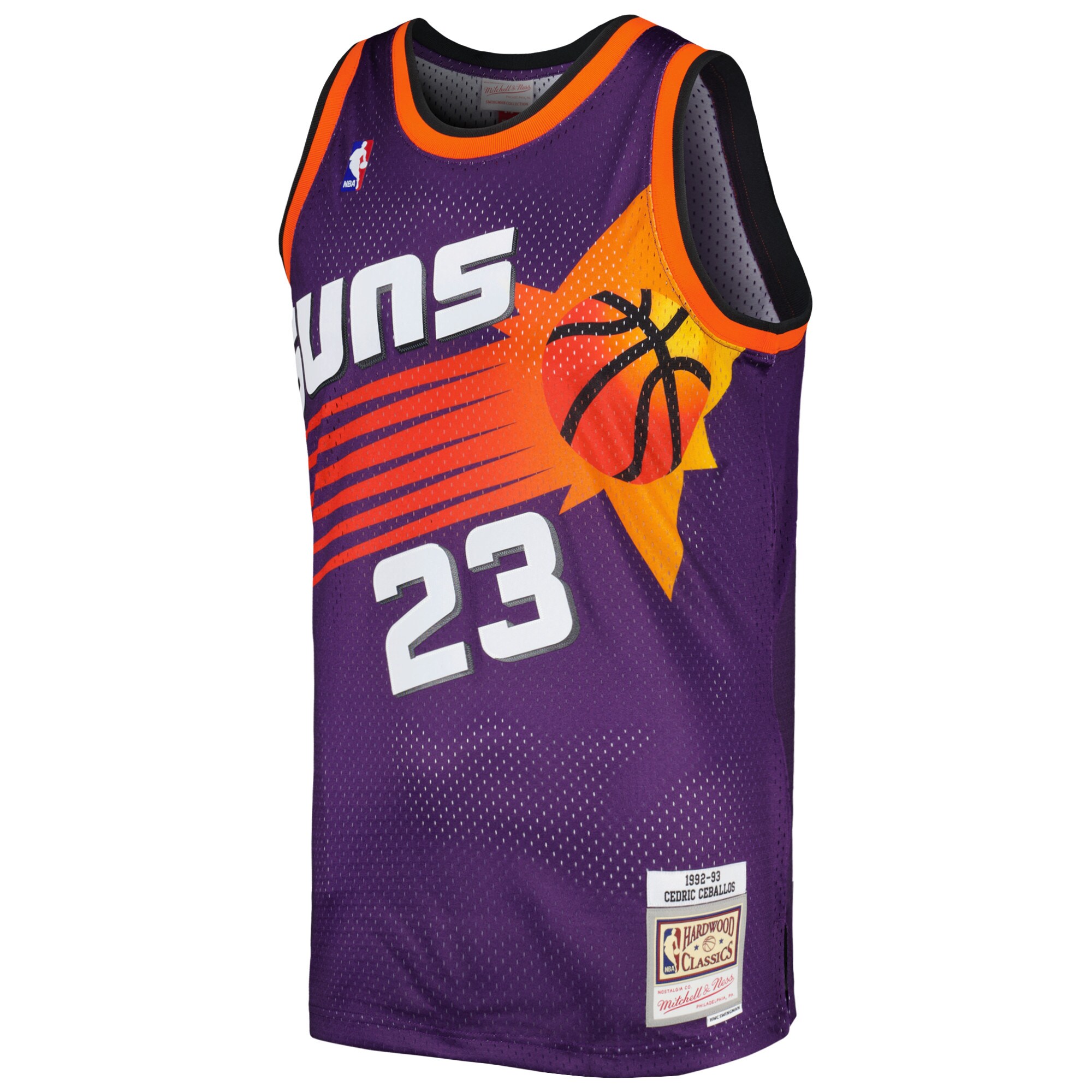 Men's Phoenix Suns Cedric Ceballos Purple 1992/93 Hardwood Classics Swingman Jersey