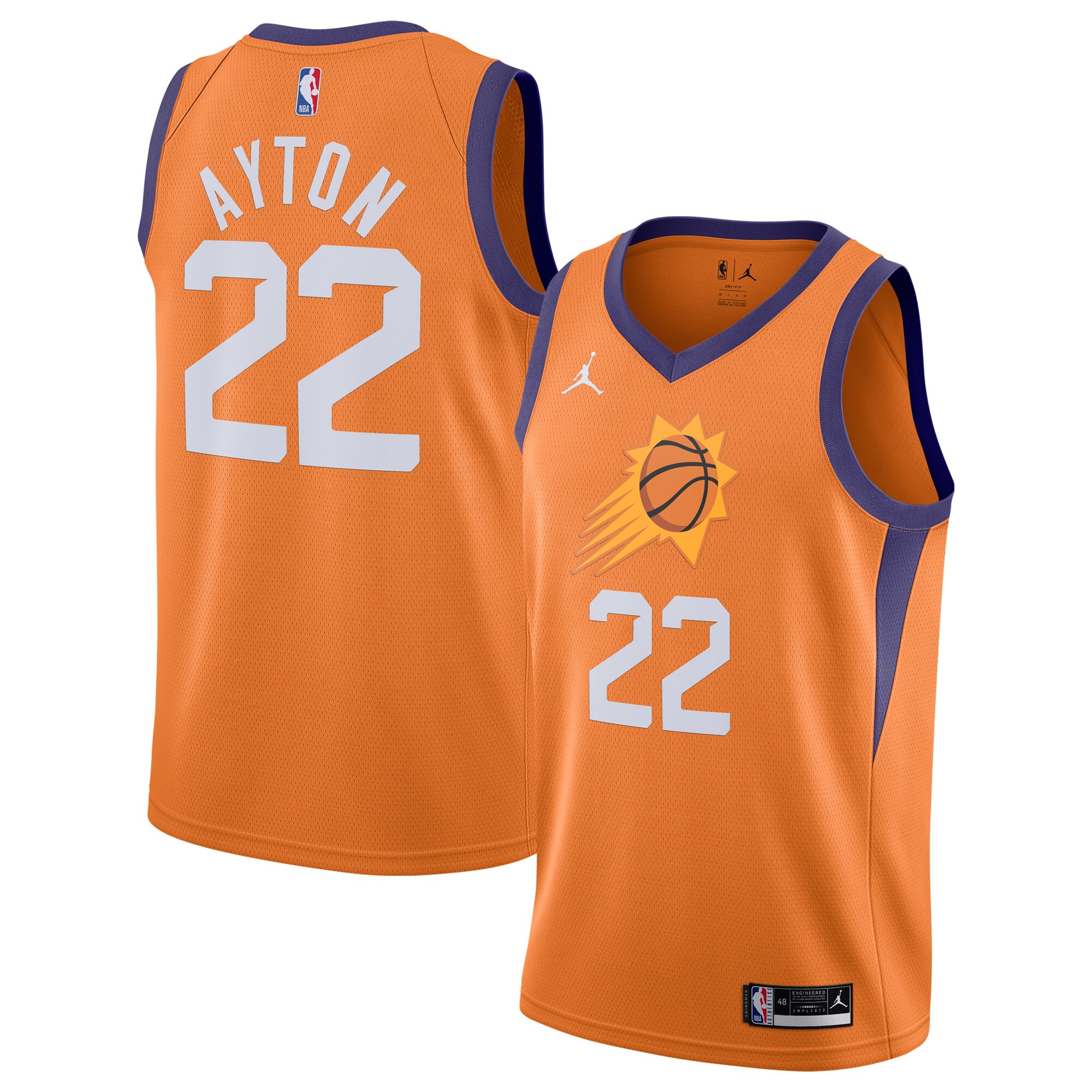 Men's Phoenix Suns Deandre Ayton Orange 2020/21 Swingman Jersey - Statement Edition