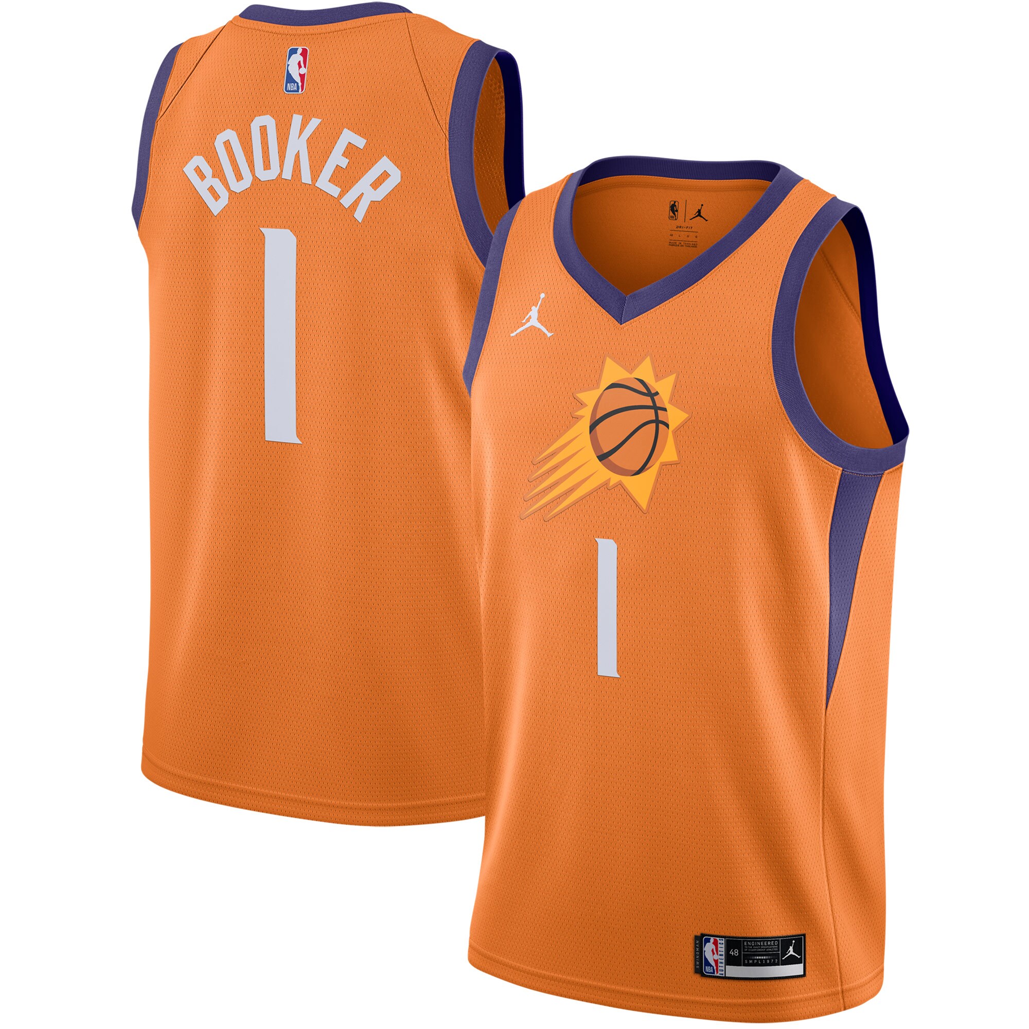 Men's Phoenix Suns Devin Booker Orange 2020/21 Swingman Jersey - Statement Edition