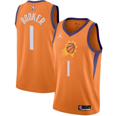 Men's Phoenix Suns Devin Booker Orange 2020/21 Swingman Jersey - Statement Edition 01