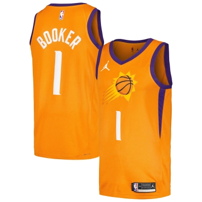 Men's Phoenix Suns Devin Booker Orange Swingman Player Jersey - Statement Edition 01