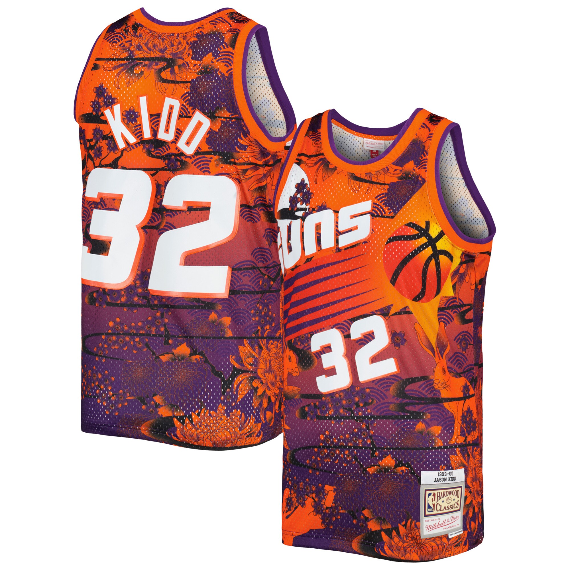 Men's Phoenix Suns Jason Kidd Orange 1999/00 Hardwood Classics Lunar New Year Swingman Jersey
