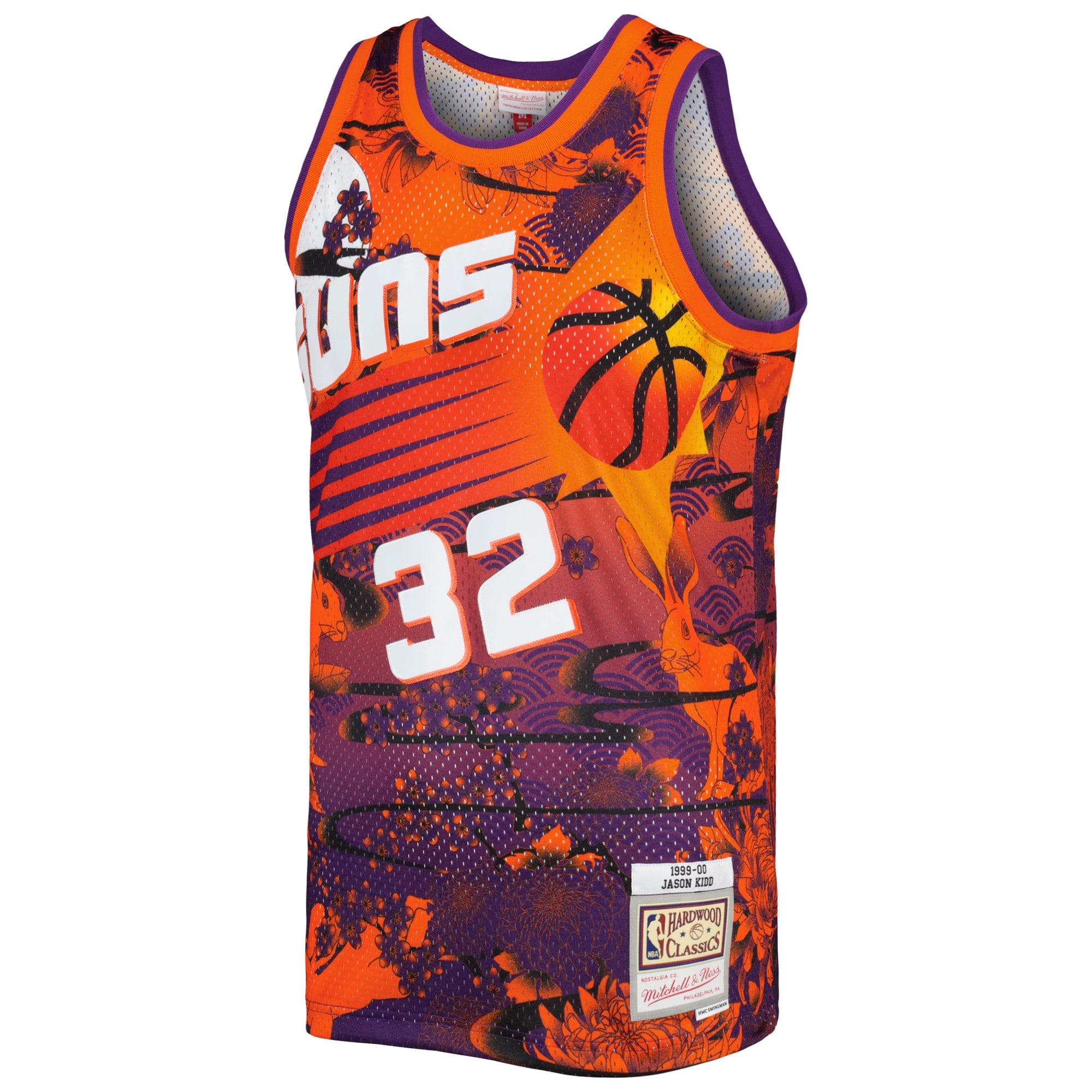 Men's Phoenix Suns Jason Kidd Orange 1999/00 Hardwood Classics Lunar New Year Swingman Jersey
