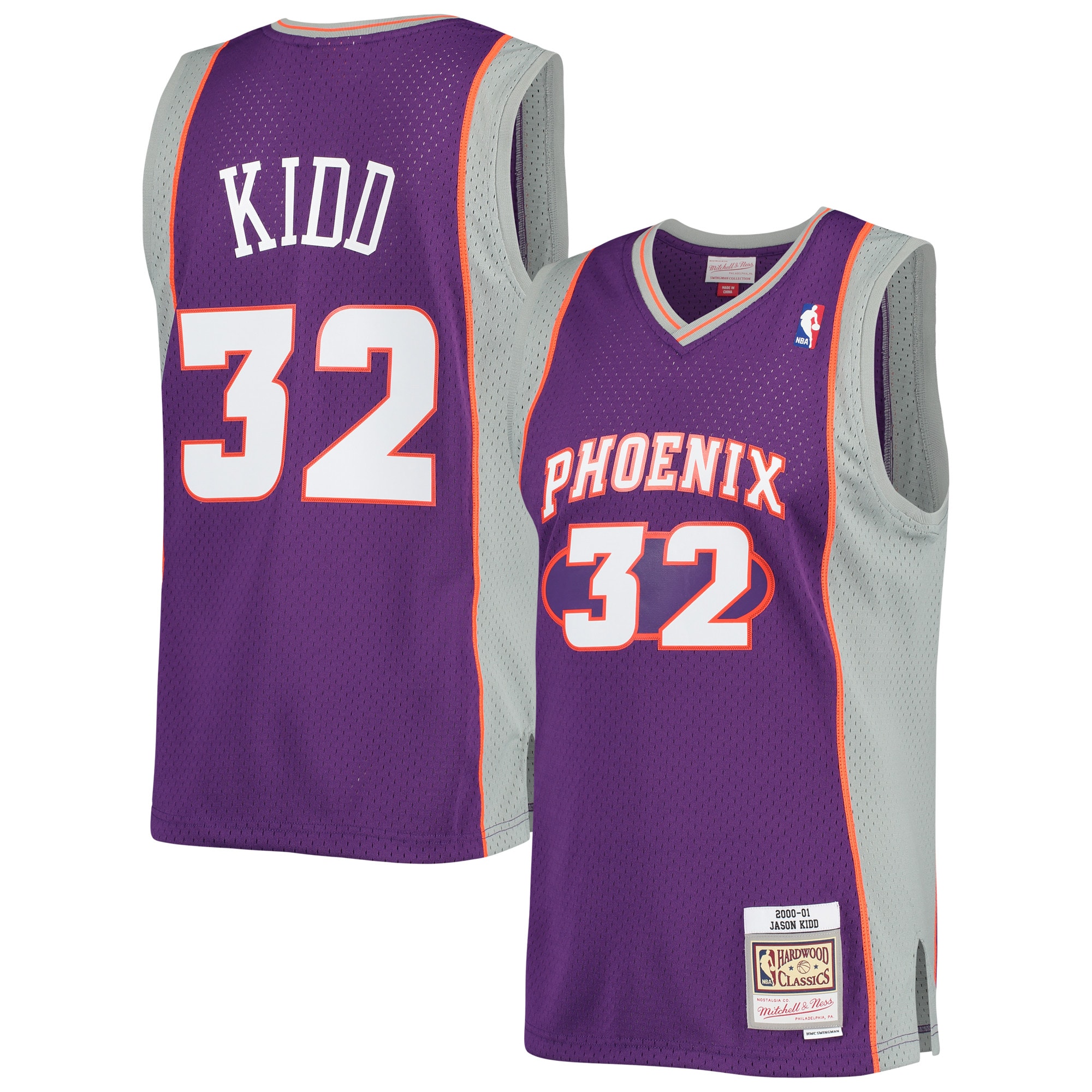 Men's Phoenix Suns Jason Kidd Purple 2001/02 Hardwood Classics Swingman Jersey