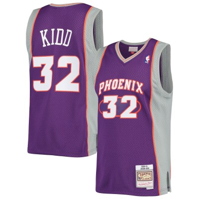 Men's Phoenix Suns Jason Kidd Purple Big & Tall Hardwood Classics 2000/01 Swingman Jersey 01