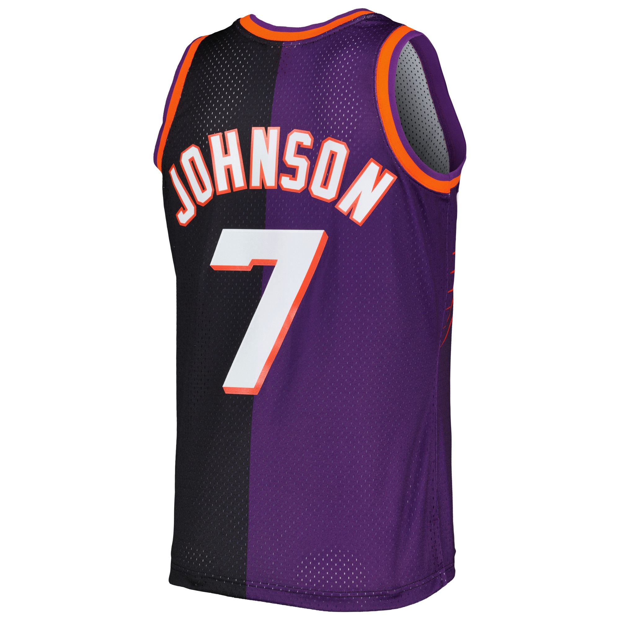 Men's Phoenix Suns Kevin Johnson Purple/Black Hardwood Classics 1996/97 Split Swingman Jersey