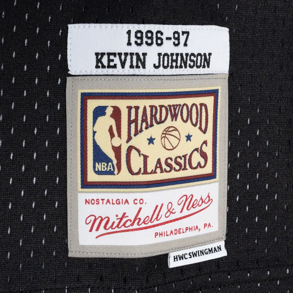 Men's Phoenix Suns Kevin Johnson Purple/Black Hardwood Classics 1996/97 Split Swingman Jersey
