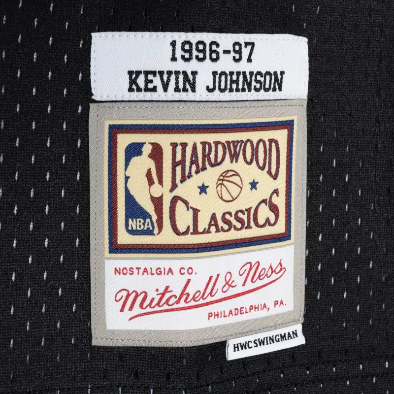 Men's Phoenix Suns Kevin Johnson Purple/Black Hardwood Classics 1996/97 Split Swingman Jersey