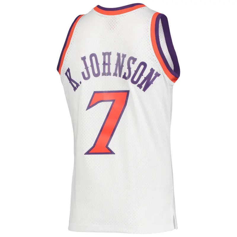 Men's Phoenix Suns Kevin Johnson White 1988/89 Hardwood Classics Swingman Jersey
