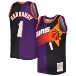 Men's Phoenix Suns Penny Hardaway Purple/Black Hardwood Classics 1999/00 Split Swingman Jersey
