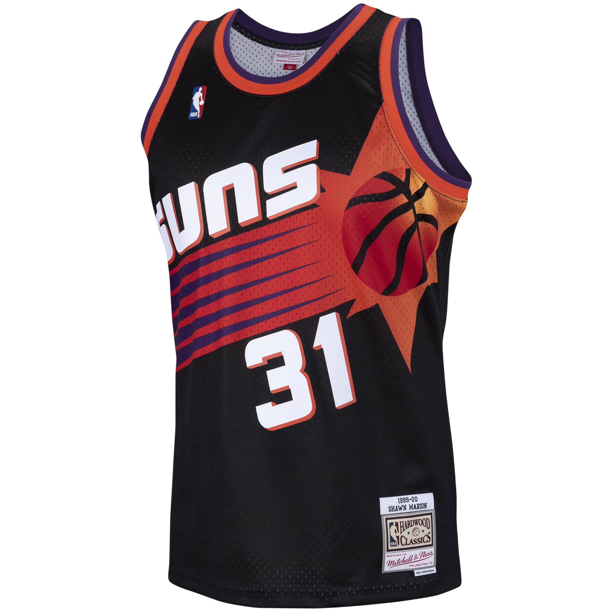 Men's Phoenix Suns Shawn Marion Black 1999/00 Hardwood Classics Swingman Jersey