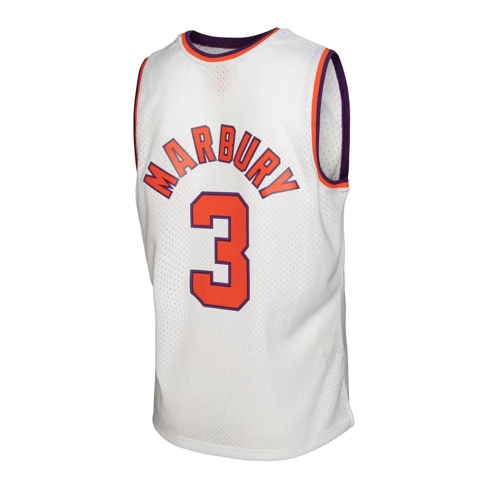 Men's Phoenix Suns Stephon Marbury White 2001/02 Hardwood Classics Swingman Jersey