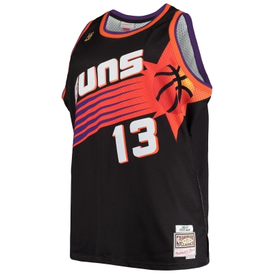 Men's Phoenix Suns Steve Nash Black 1996/97 Big & Tall Hardwood Classics Swingman Jersey 02