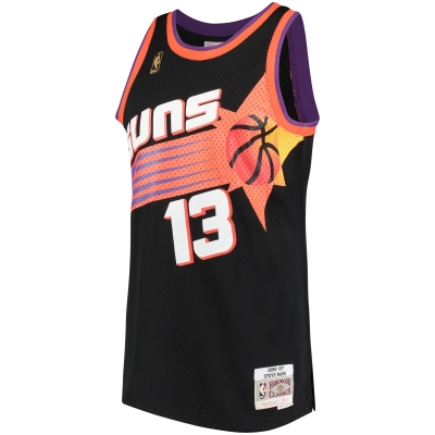 Men's Phoenix Suns Steve Nash Black 1996/97 Hardwood Classics Swingman Jersey 02