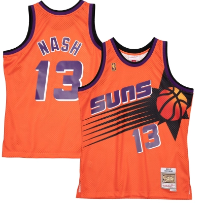 Men's Phoenix Suns Steve Nash Orange 1996-97 Hardwood Classics Reload 2.0 Swingman Jersey 01