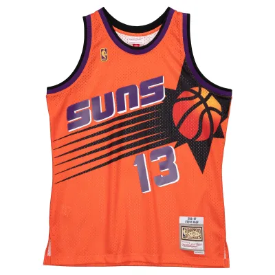 Men's Phoenix Suns Steve Nash Orange 1996-97 Hardwood Classics Reload 2.0 Swingman Jersey 02